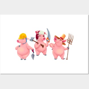 Three little pigs Posters and Art